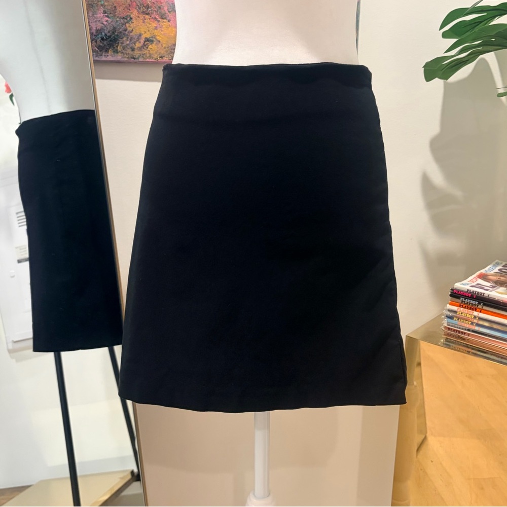 ASOS Design Curve Black Bengaline Mini Skirt with Slit size 14 - Picture 3 of 8